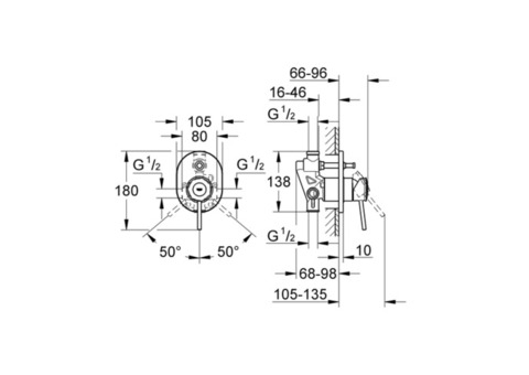 Смеситель для душа Grohe BauClassic 29047000