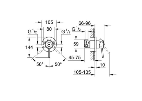 Смеситель для душа Grohe BauClassic 29048000