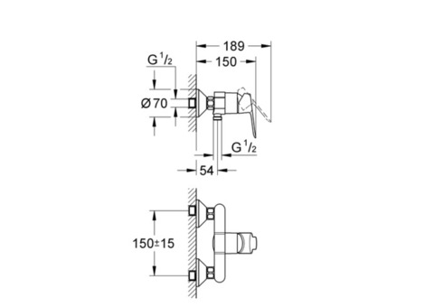 Смеситель для душа Grohe BauEdge 23333000