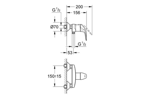 Смеситель для душа Grohe Euroeco 32740000