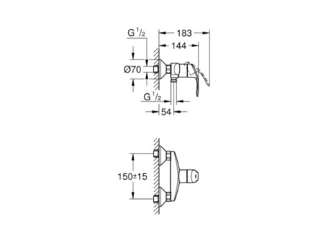 Смеситель для душа Grohe Eurosmart New 33555002