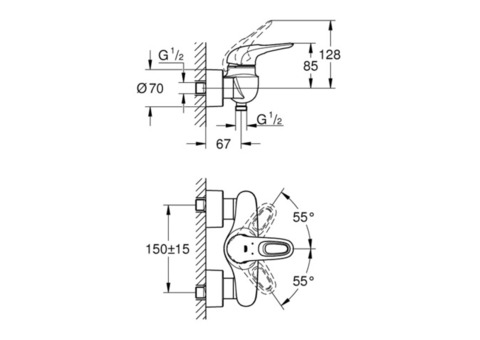 Смеситель для душа Grohe Eurostyle New 33590LS3