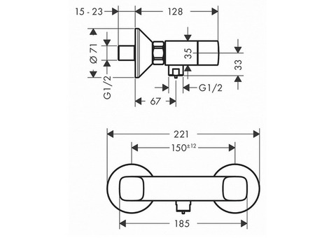 Смеситель для душа Hansgrohe Logis 71263000