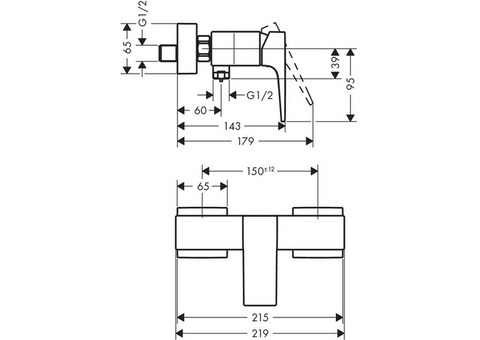 Смеситель для душа Hansgrohe Metropol 32560000