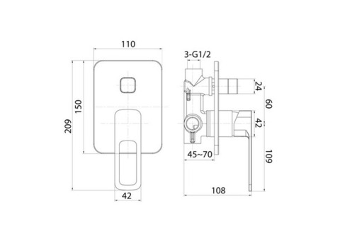 Смеситель для душа Iddis Slide SLISB00i67 хром