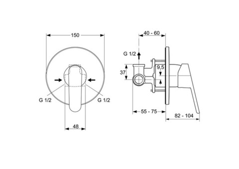 Смеситель для душа Ideal Standard Ceraplan 2 A5960AA