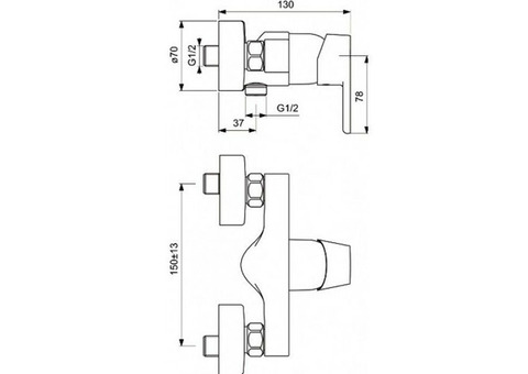 Смеситель для душа Ideal Standard Vito B0411AA