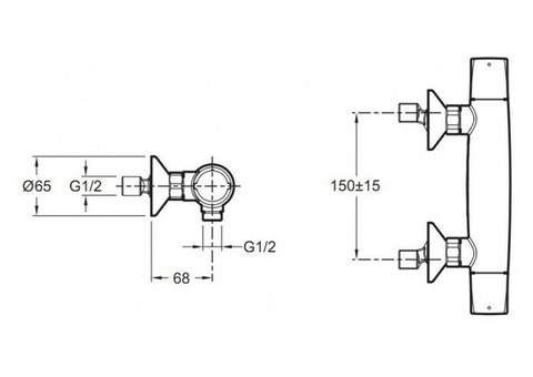 Смеситель для душа Jacob Delafon Elevation E18877-CP