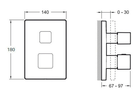 Смеситель для душа Jacob Delafon Square E98733-CP