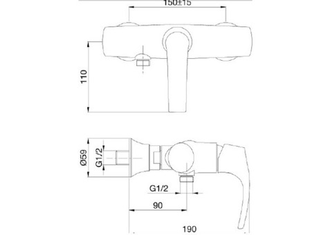 Смеситель для душа Jacob Delafon Symbol E71682-CP