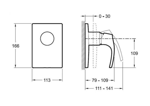 Смеситель для душа Jacob Delafon Symbol E98712-CP на 1 выход