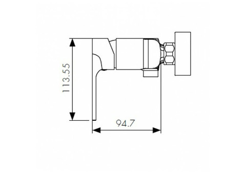 Смеситель для душа Kaiser Linear 59177 хром