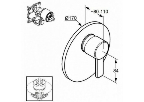 Смеситель для душа Kludi Zenta 386559175 белый/хром