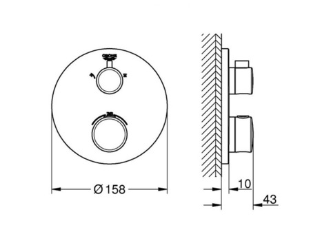 Термостат для душа Grohe Grohtherm 24076000 хром