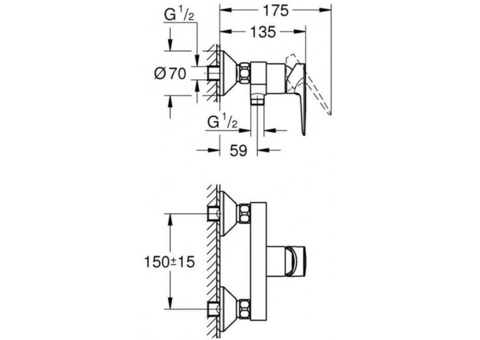 Смеситель для душа Grohe BauEdge 23635001