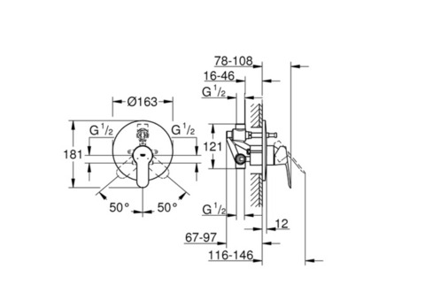 Смеситель для душа Grohe BauEdge 29079000