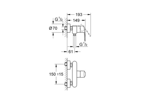 Смеситель для душа Grohe Eurostyle Cosmopolitan 33590002