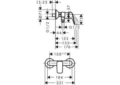 Смеситель для душа Hansgrohe Logis 71601000