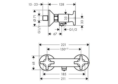 Смеситель для душа Hansgrohe Logis Classic 71260000