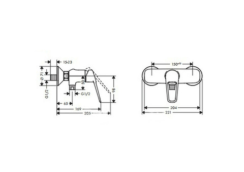 Смеситель для душа Hansgrohe Novus Loop 71360000