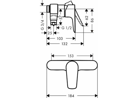 Смеситель для душа Hansgrohe Talis E 71761000