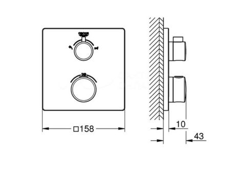 Термостат для ванны с душем Grohe Grohtherm 24080000