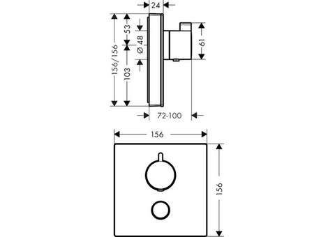 Термостат для душа Hansgrohe ShowerSelect Highflow 15735400