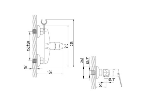 Смеситель для душа Lemark Partner LM6559C