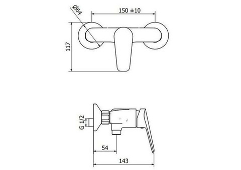 Смеситель для душа Teorema Slyce 9C20011-002