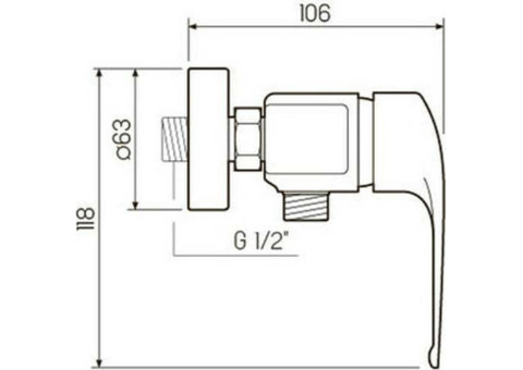 Смеситель для душа РМС SL50-003