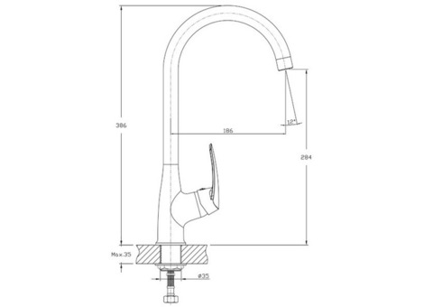 Смеситель для кухни GranFest Quarz GF-Z3424 терракотовый