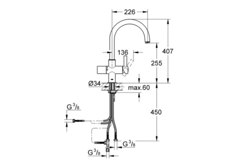 Смеситель для кухни Grohe Blue 33251000 без электроники и без фильтра