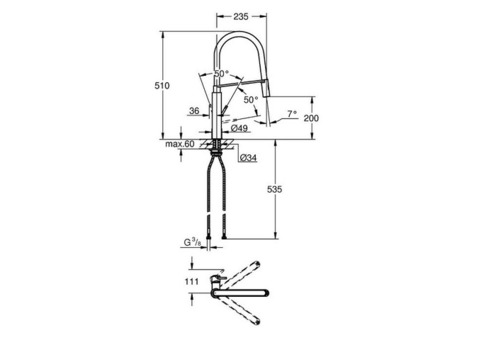 Смеситель для кухни Grohe Concetto 31491000