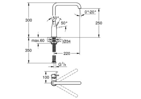 Смеситель для кухни Grohe Essence 30269000