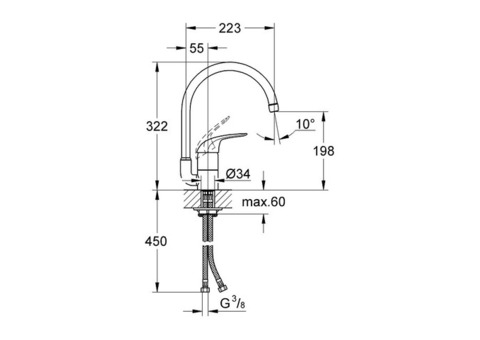 Смеситель для кухни Grohe Euroeco 32752000