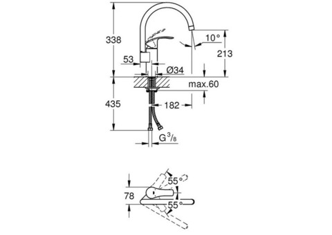 Смеситель для кухни Grohe Eurosmart 33202DC2