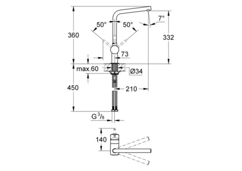 Смеситель для кухни Grohe Minta 31375000