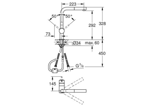 Смеситель для кухни Grohe Minta 32168000