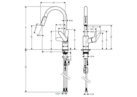 Смеситель для кухни Hansgrohe Focus 31815800