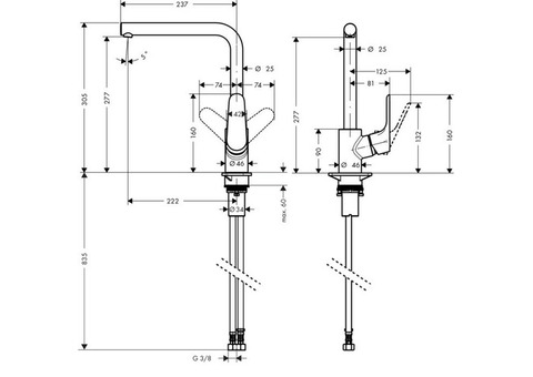 Смеситель для кухни Hansgrohe Focus 31817800