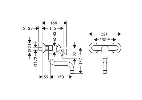 Смеситель для кухни Hansgrohe Logis 71836000