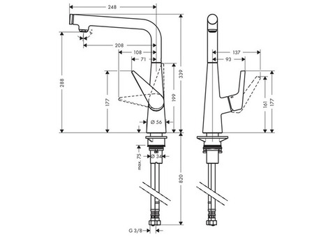 Смеситель для кухни Hansgrohe Talis S 300 Select 72820800