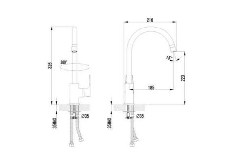 Смеситель для кухни Lemark Plus Factor LM1605C