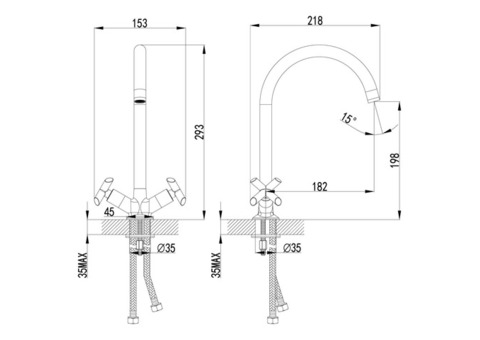 Смеситель для кухни Lemark Practica LM7504C