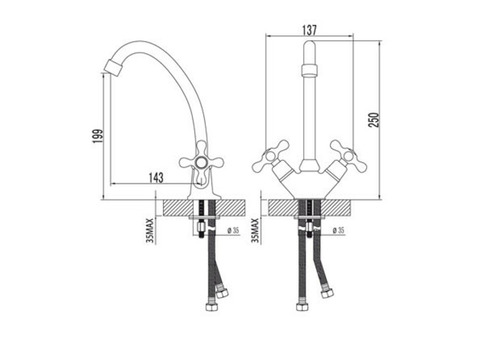 Смеситель для кухни Lemark Standard LM2104C