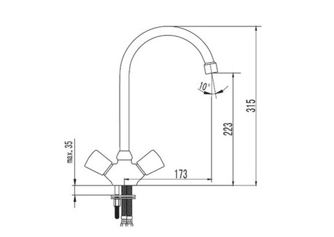 Смеситель для кухни Smartsant Бэйс SM060007AA