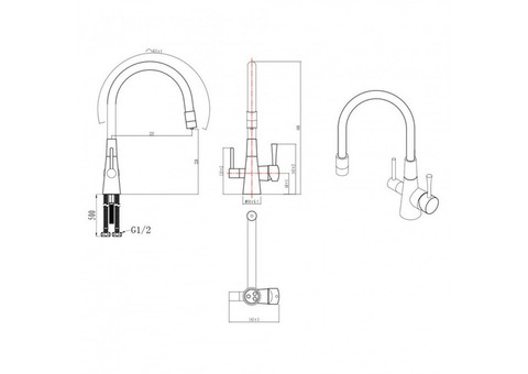 Смеситель для кухонной мойки Lemark Comfort LM3075B