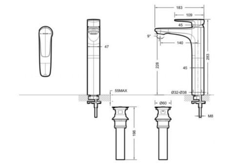 Смеситель для раковины Bravat Source F1173218CP-A-ENG