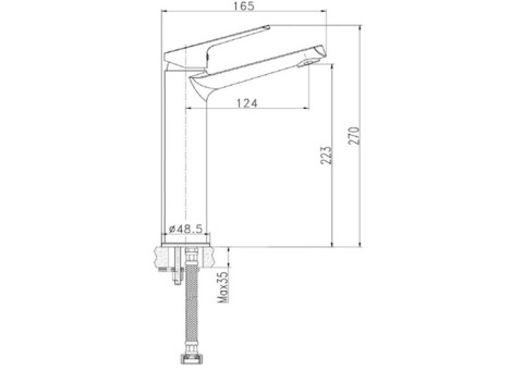 Смеситель для раковины Cersanit Flavis 63038