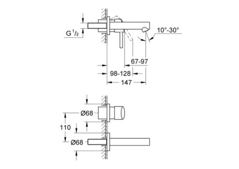 Смеситель для раковины Grohe Concetto 19575001